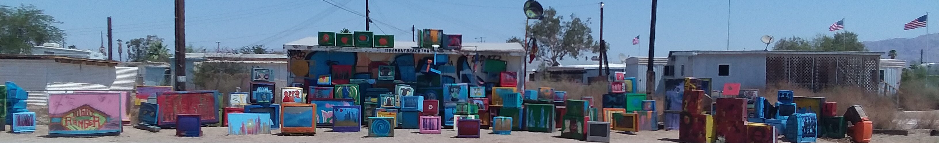 Old TVs turned into an art exhibit in Bombay Beach